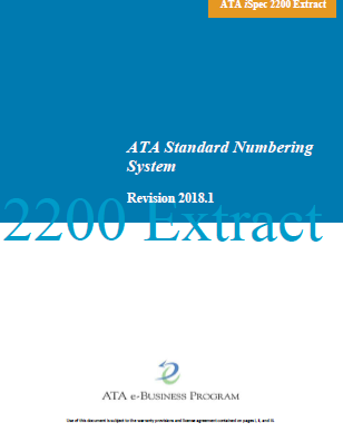 ATA iSpec 2200 Extract-2018 ATA Standard Numbering System